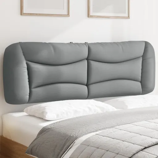 Almofadão de Cabeceira Hvar 152 cm Tecido Cinzento-Claro