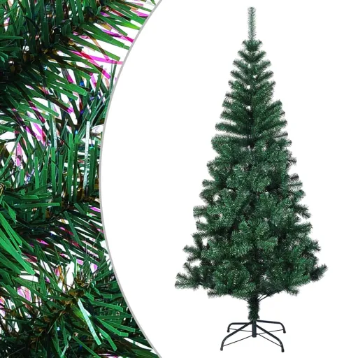 Árvore Natal Artificial c/ Pontas Iridescentes 180 cm PVC Verde