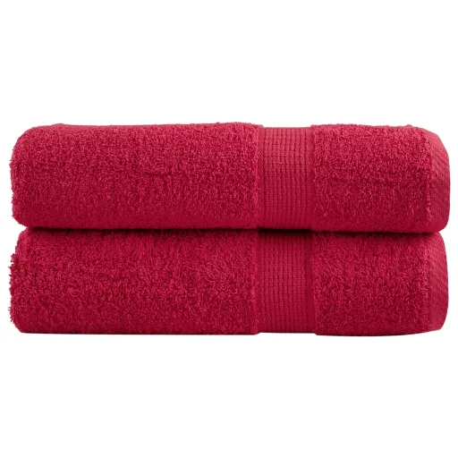 Toalhas de Banho Premium SOLUND   70x140cm 600 Gsm Vermelho (2 pcs)