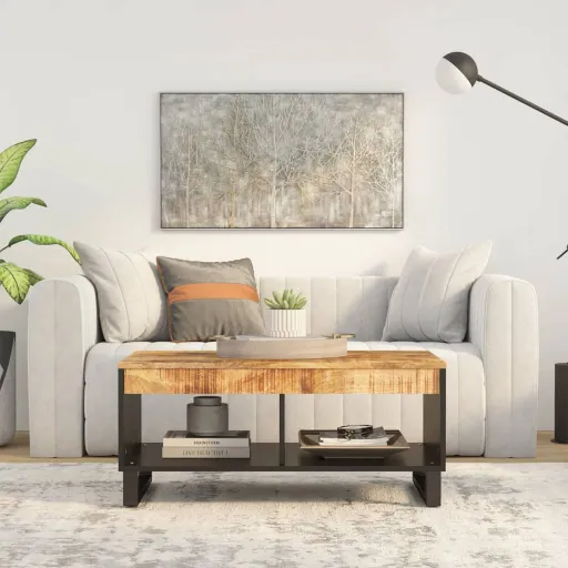 Mesa de Centro 90x50x40 cm Madeira de Mangueira Maciça
