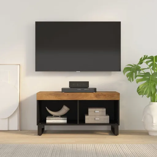 Móvel de TV 85x33x43,5 cm Madeira de Mangueira Maciça