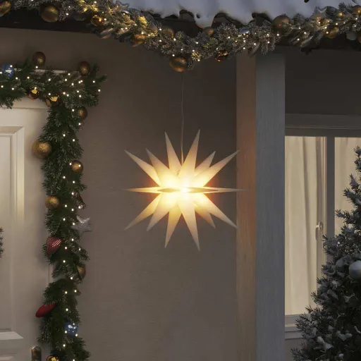 Luz de Natal com LED Dobrável 57 cm Branco
