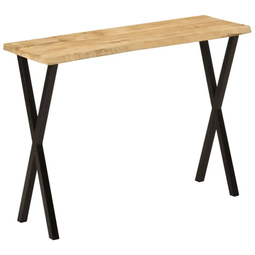 Mesa Consola c/ Borda Viva 105x33x76cm Madeira Mangueira Maciça