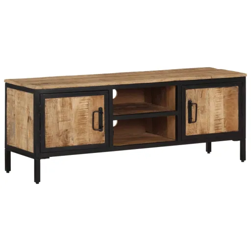 Móvel de TV 110x30x40 cm Madeira Mangueira Áspera Maciça