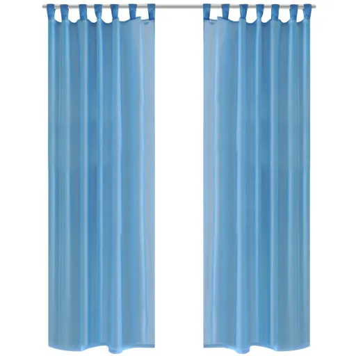 Cortina Turquesa 140 x 175 cm 2 Peças