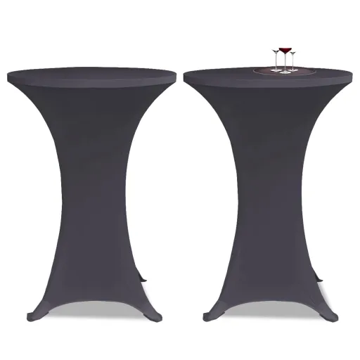 Capa Extensível para Mesa   70 cm Antracite (2 pcs)
