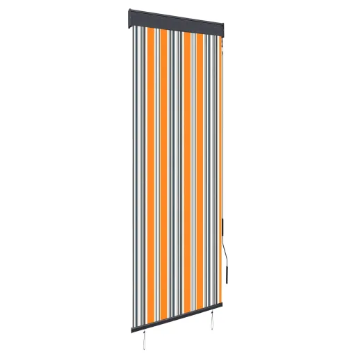 Estore de Rolo para Exterior 60x250 cm Amarelo e Azul