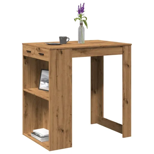 Mesa de Bar 102x70x103,5cm Derivados Madeira Carvalho Artisiano