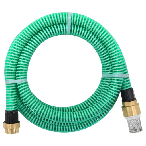 Mangueira de Sucção com Conectores de Latão 1,1" 3 m PVC Verde