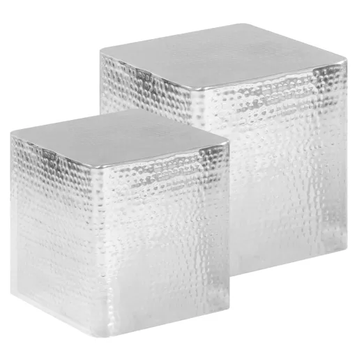 Mesas de Centro   Alumínio Prateado (2 pcs)