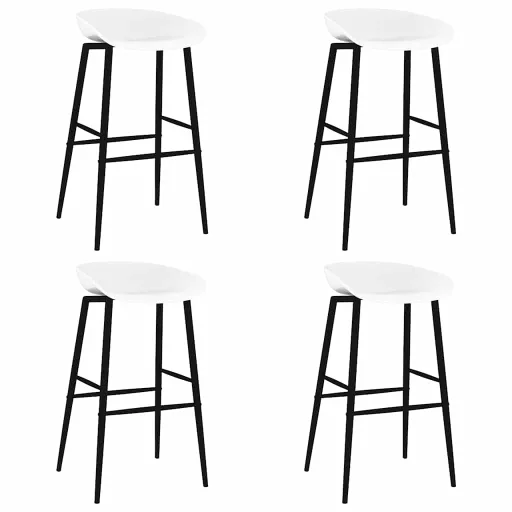 Cadeiras de Bar   Branco (4 pcs)