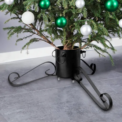 Suporte para Árvore de Natal 58x58x21 cm Preto