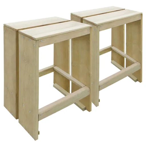 Bancos de Bar para Exterior   Pinho Impregnado (2 pcs)