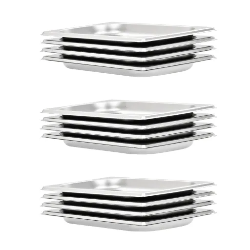 Recipientes Gastronorm   GN 1/4 20 mm Aço Inoxidável (12 pcs)