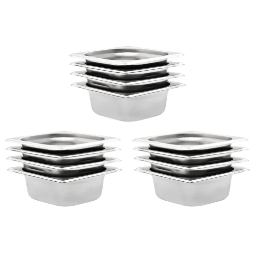 Recipientes Gastronorm   GN 1/6 65 mm Aço Inoxidável  (12 pcs)