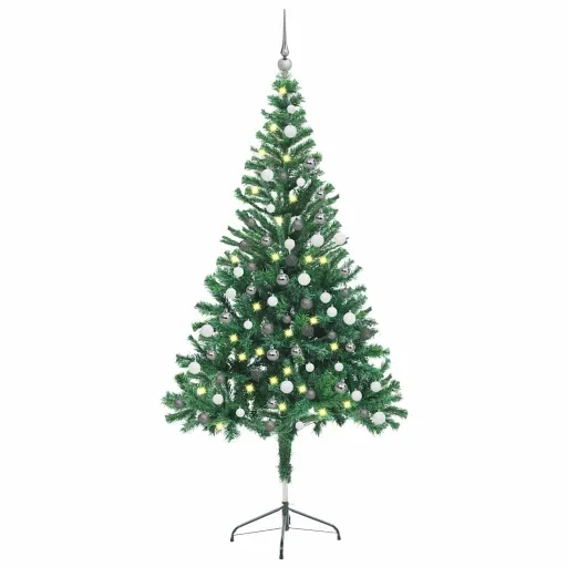 Árvore de Natal Artificial Pré-Iluminada + Bolas 380 Ramos