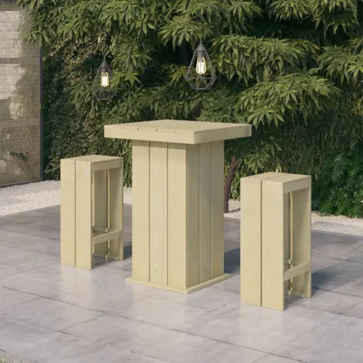 Conjunto de Bar para Jardim Pinho Impregnado (3 pcs)