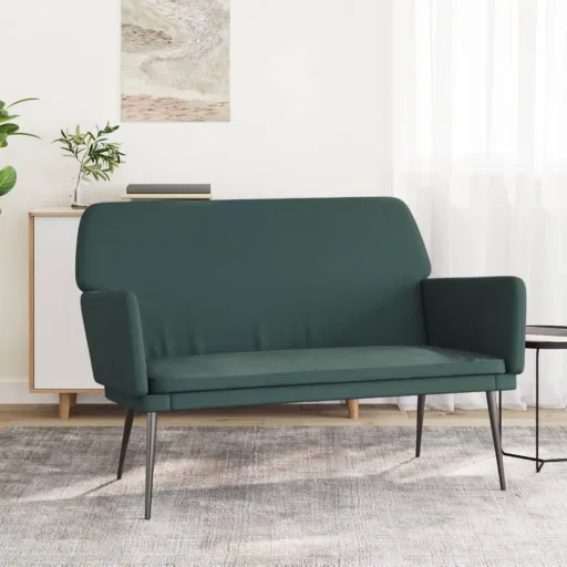 Banco 108x79x79 cm Veludo Verde-Escuro