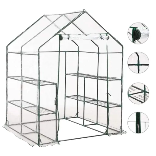 Estufa com 8 Prateleiras 143x143x195 cm