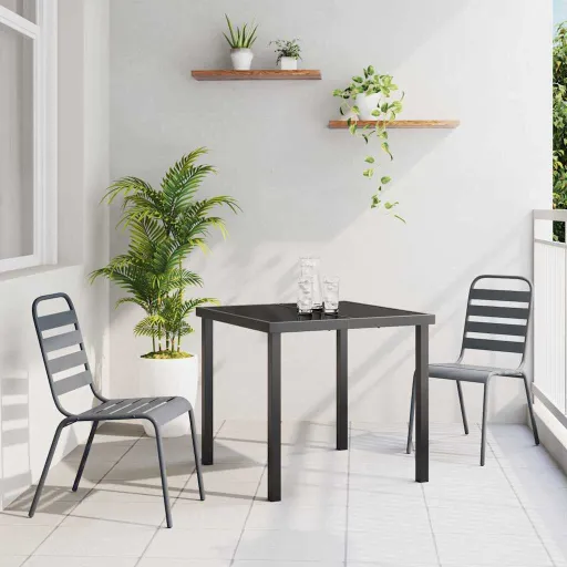 Conjunto de Jantar para Jardim   Antracite (3 pcs)