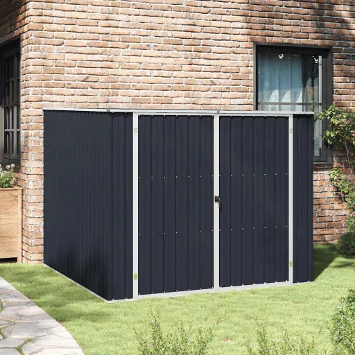 Abrigo de Jardim 195x198x159 cm Aço Galvanizado Antracite