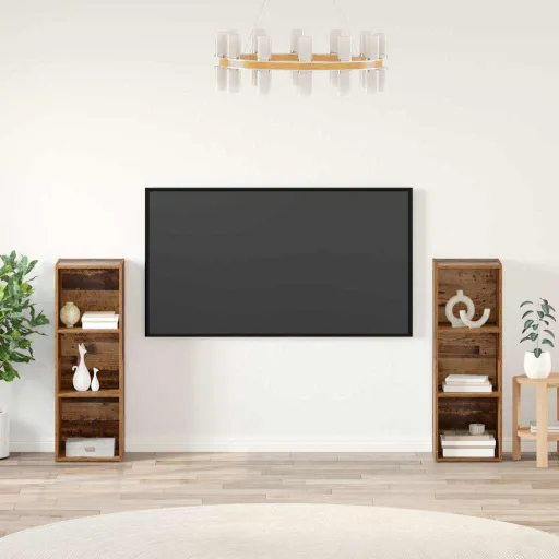Conjunto de Móvel de TV   Madeira Antiga 107 x 35 x 37 cm (2 pcs)
