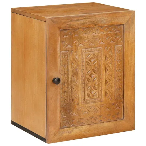 Armário de Banheiro com Porta Marrom Claro 38 x 33 x 48 cm