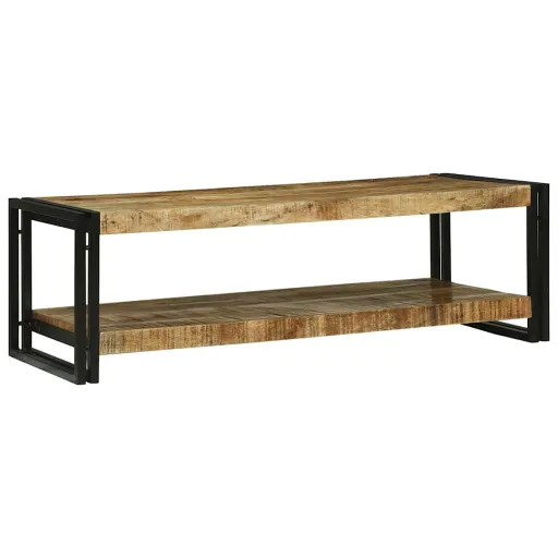Mesa de Centro Castanho Madeira de Manga Maciça