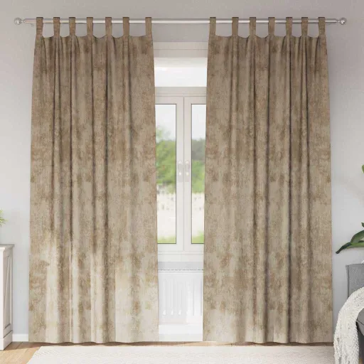 Cortinas de Veludo   Champanhe 225 x 140 cm Veludo (2 pcs)