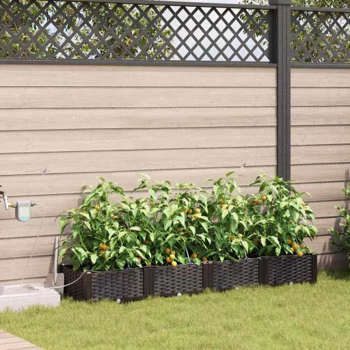Vaso de Jardim   Castanho Aço (4 pcs)