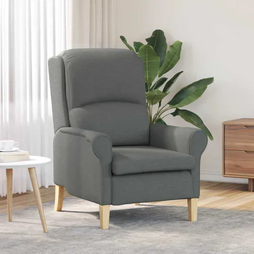 Poltrona Cinzento Escuro 76 x 94 x 102 cm Tecido