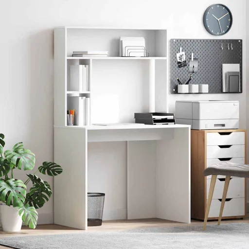 Mesa Branco 91 x 50 x 149 cm Derivados de Madeira