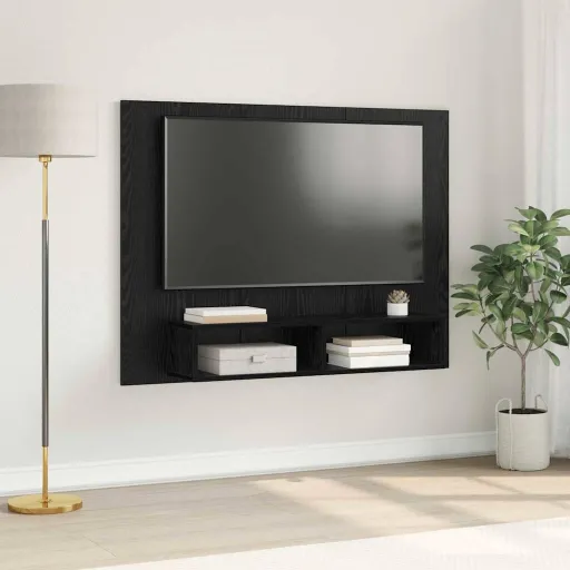 Conjunto de Móvel de TV Carvalho Preto 120 x 23,5 x 90 cm