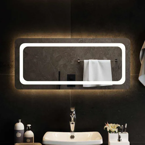 Espelho de Casa de Banho com Luzes LED 90x40 cm