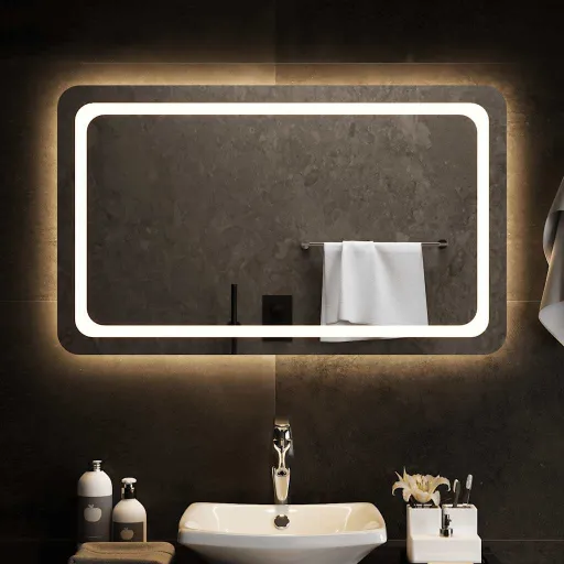 Espelho de Casa de Banho com Luzes LED 100x60 cm