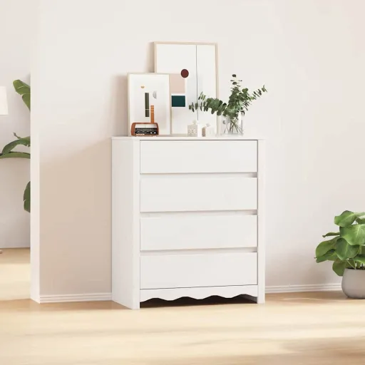 Baú de Gavetas com Gaveta Drammen Branco 76,5 x 40 x 91 cm