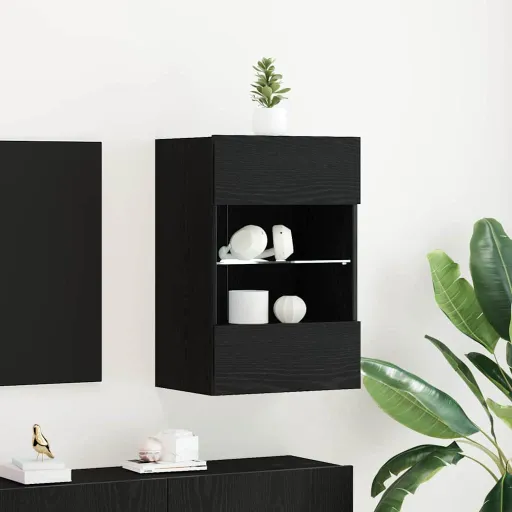 Conjunto de Móvel de TV Preto 40 x 30 x 60,5 cm