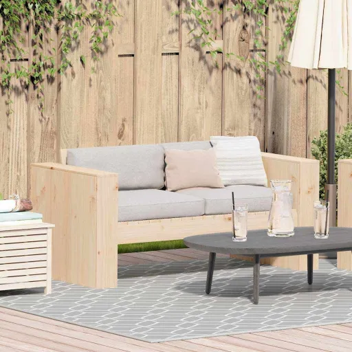 Sofá de Jardim Natural 134 x 60 x 62 cm