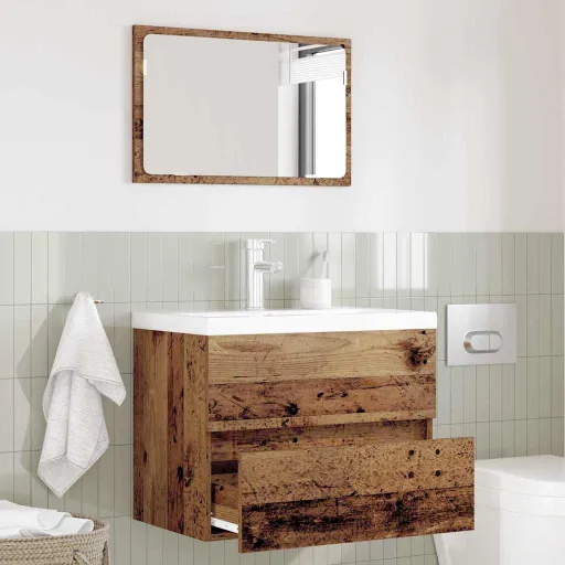 Conjunto de Móveis para Banheiro   Madeira Antiga (2 pcs)