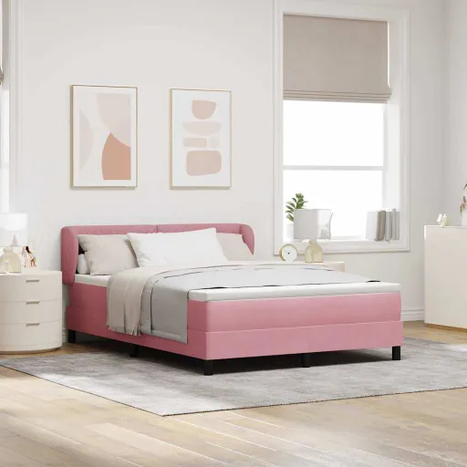 Cama Box Spring com Colchão Cinza Escuro 80x200 cm em Veludo