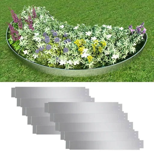 Conjunto 10 Painéis Vedação Relvado 100 x 14 cm Aço Galvanizado