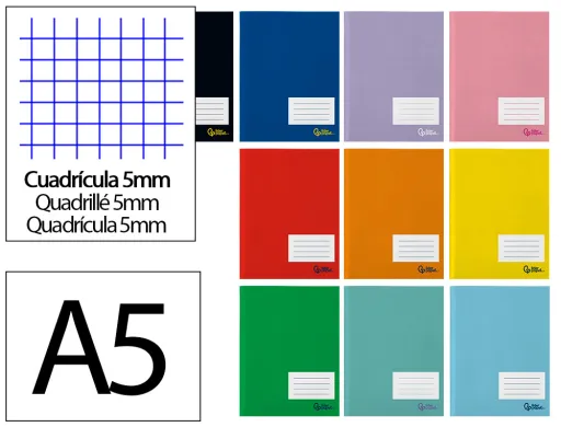Caderno Agrafado Din A5 80 F Quadricula 5mm 60gr com Margem