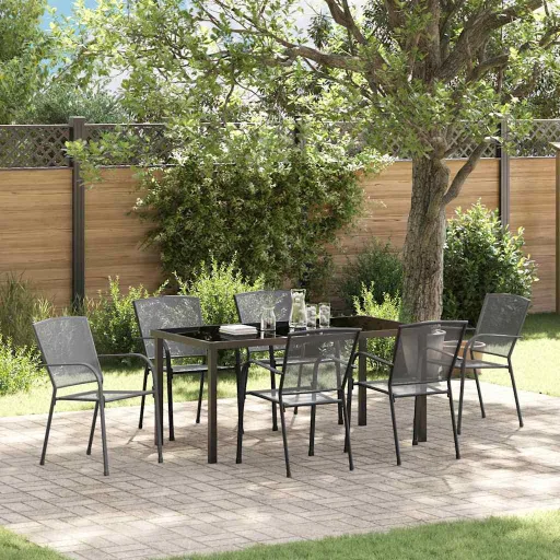 Conjunto de Jantar para Jardim   Antracite (7 pcs)