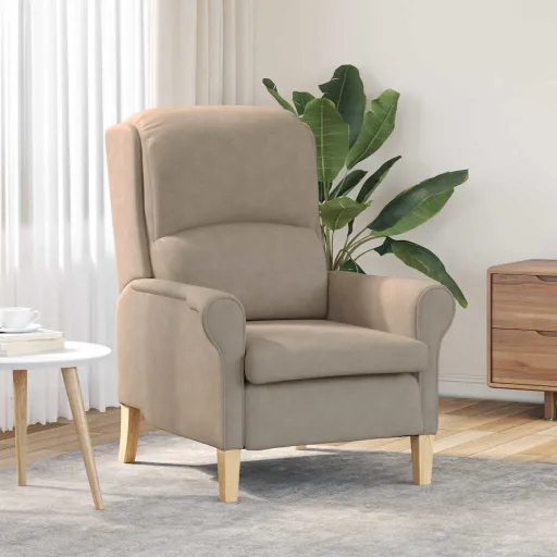 Poltrona Cinzento-Acastanhado 76 x 94 x 102 cm Microfibra