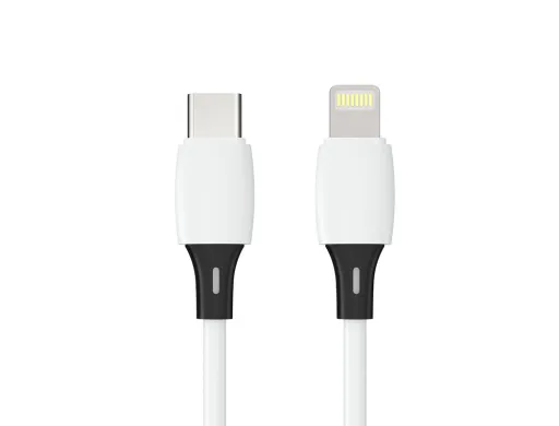 Cabo Usb-c a Apple q-Connect Pvc Comprimento 2m Branco
