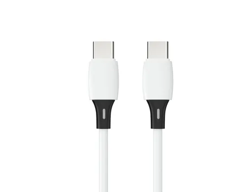 Cabo Usb-c a Usb-c q-Connect Pvc Comprimento 1m Branco