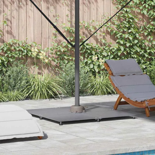 Base para Chapéu de Sol 52 kg Aço Quadrado Ajustável