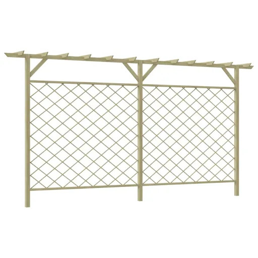 Cerca de Treliça para Jardim com Pérgola no Topo Madeira