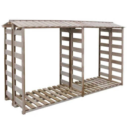 Abrigo para Arrumação de Lenha 300x90x176 cm Pinho Impregnado