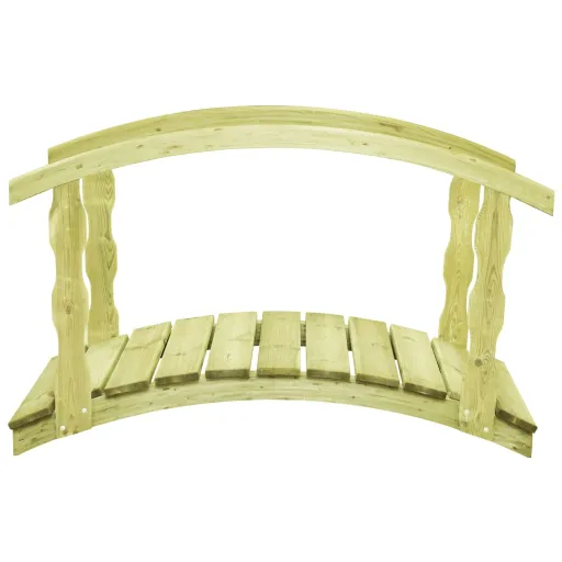 Ponte Jardim c/ Corrimão 170x74x105 cm Madeira Pinho Impregnada